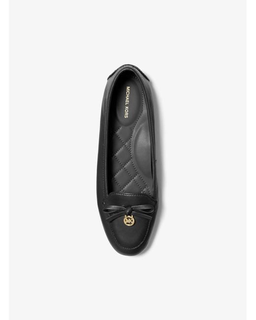 MICHAEL Michael Kors Black Mk Wendy Leather Moccasin