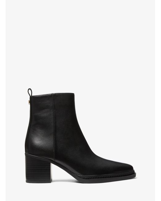 MICHAEL Michael Kors Black Mk Lex Leather Boot