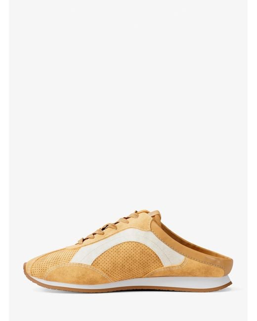 Michael Kors Outlet Natural Mk Avi Suede Slip-On Trainers