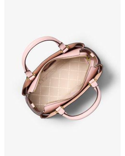 Michael Kors Pink Reed Large Pebbled Leather Satchel