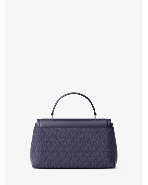 MICHAEL Michael Kors Blue Mk Tribeca Extra-Small Signature Logo Satchel