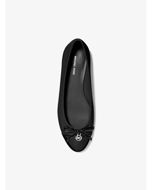MICHAEL Michael Kors Black Mk Piper Flex Leather Ballet Flat