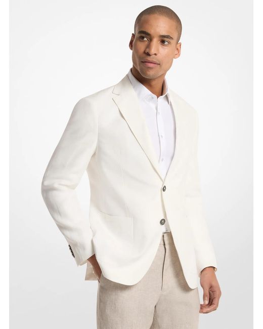 Michael Kors Natural Mk Linen Blazer for men