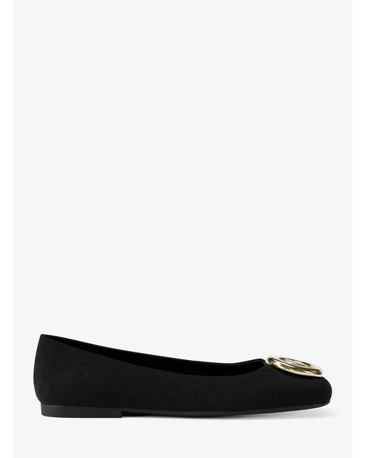 MICHAEL Michael Kors Black Mk Milan Suede Ballet Flat