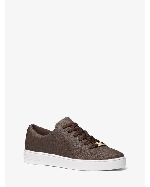 MICHAEL Michael Kors Brown Mk Keaton Signature Logo Trainers