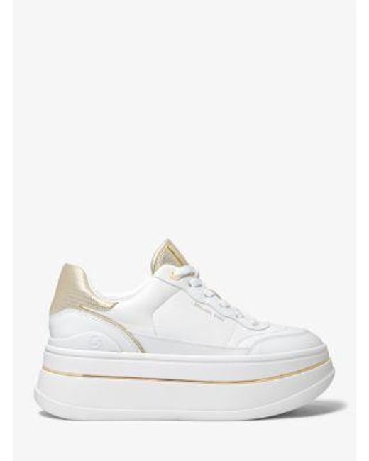 Mk Basket Hayes En Cuir À Semelle Compensée MICHAEL Michael Kors en coloris White