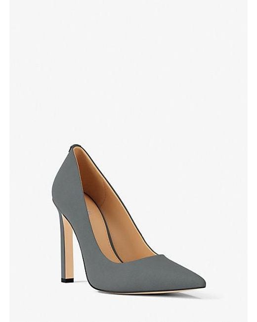 Michael Kors Women's White Amara Suede Pump