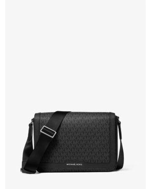 Michael Kors Black Mk Hudson Signature Logo Crossbody Bag for men