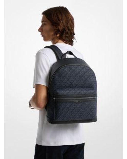 Michael Kors Blue Cooper Signature Logo Backpack for men