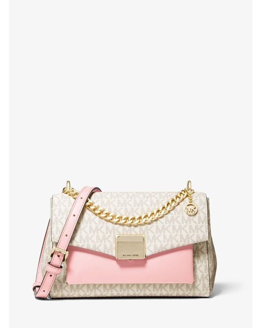 Michael Kors Lita Medium Twotone Logo Crossbody Bag Lyst