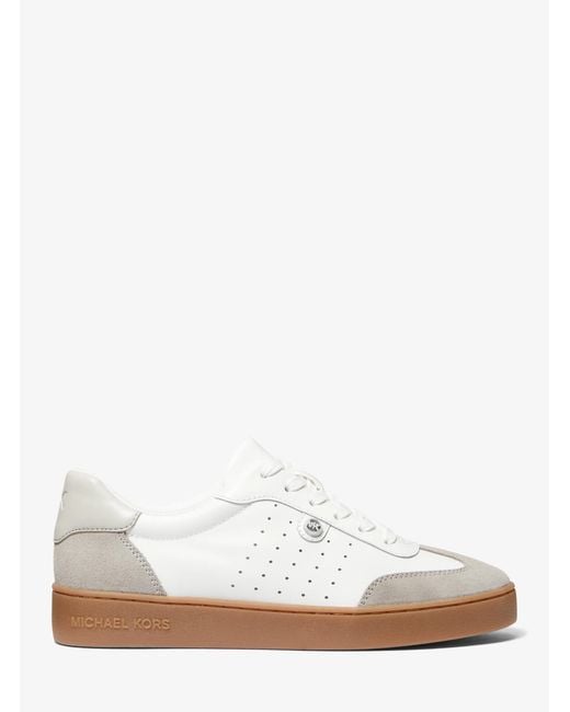MICHAEL Michael Kors White Scotty Leather Sneaker