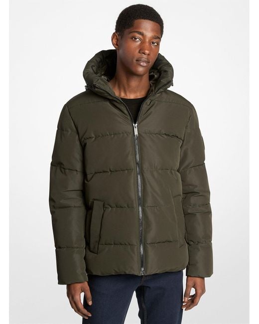 Michael Kors Outlet Mk Alma Quilted Puffer Coat in Green for Men