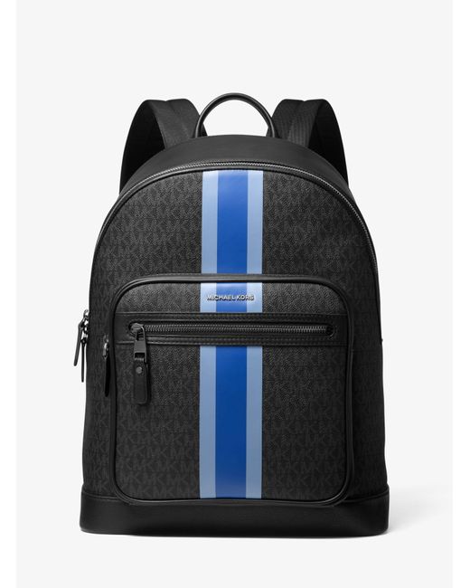 Michael Kors Hudson Logo Stripe Backpack in Blue for Men | Lyst