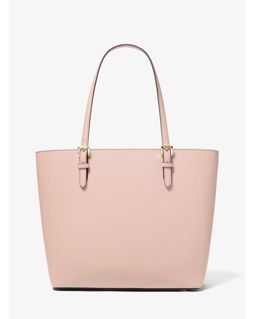 Michael Kors Jet Set Large Leather Pocket Tote Bag in Pink Lyst UK