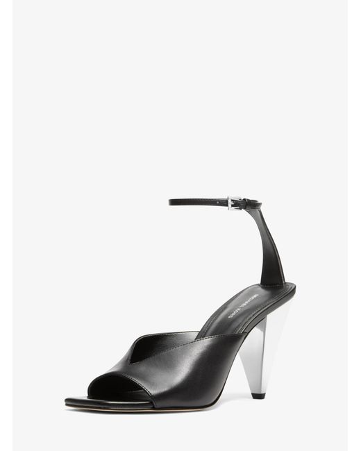 MICHAEL Michael Kors Black Electra Leather Sandal