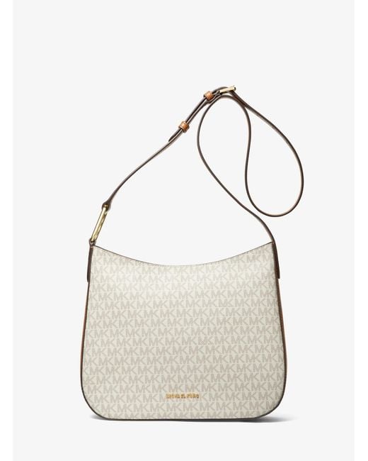 MICHAEL Michael Kors Natural Mk Kensington Large Signature Logo Crossbody Bag