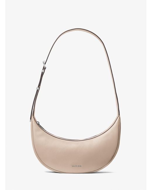 MICHAEL Michael Kors White Mk Avra Medium Leather Crossbody Bag