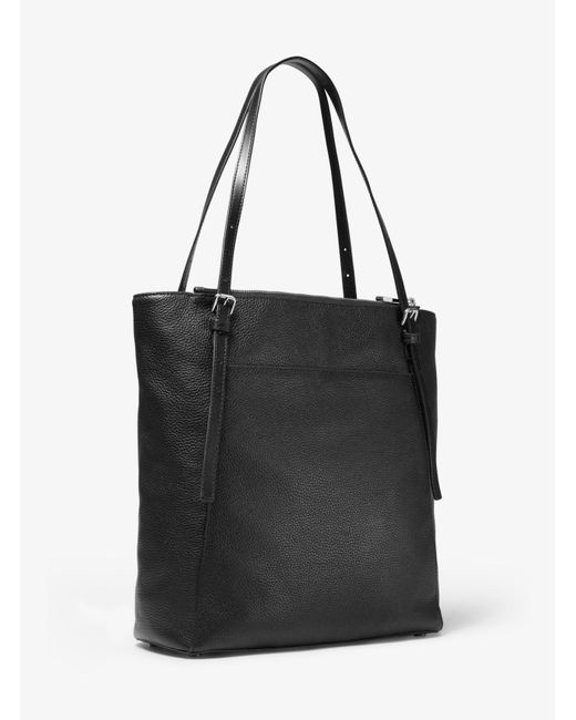 Michael Kors Megan Large Pebbled Leather Tote Bag in Black - Lyst