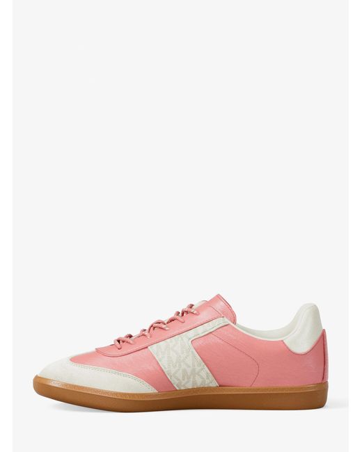 MICHAEL Michael Kors Pink Mk Jovie Leather And Signature Logo Trainers