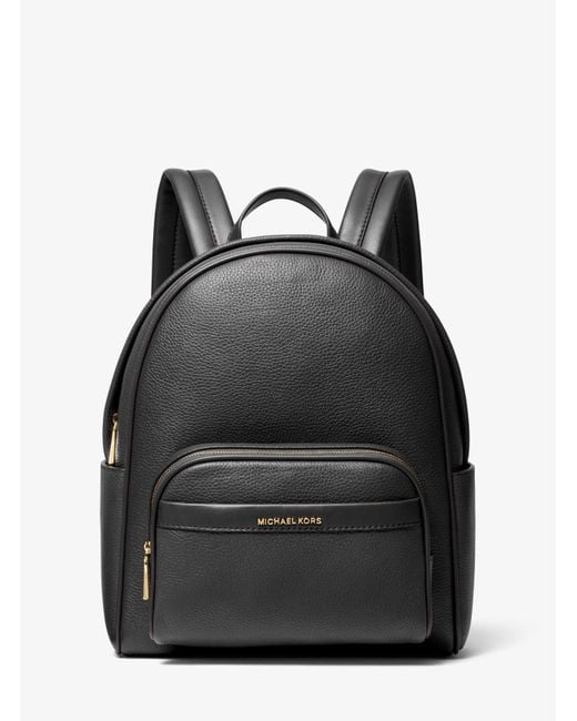 MICHAEL Michael Kors Black Mk Bex Medium Pebbled Leather Backpack