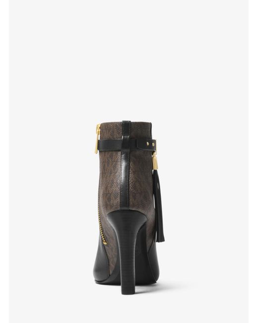 winslow leather and logo ankle boot