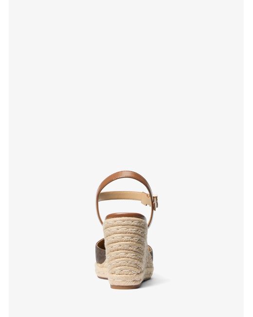 MICHAEL Michael Kors Natural Mk Kenzie Signature Logo Espadrille Wedge
