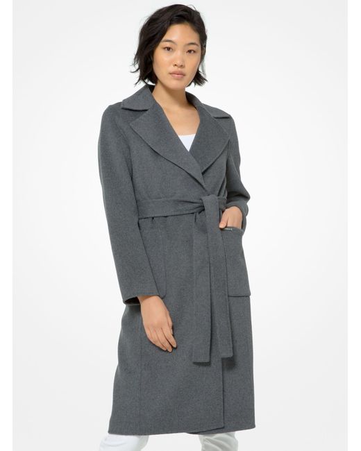 michael kors long wool vest