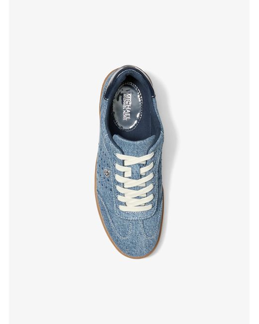 MICHAEL Michael Kors Blue Mk Scotty Denim Trainers