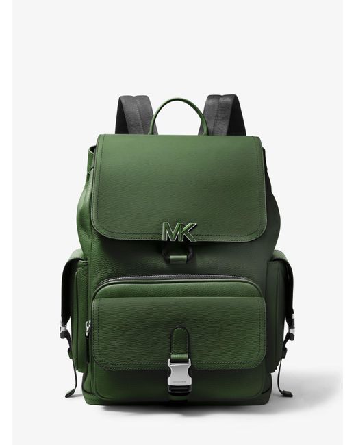Michael Kors Green Hudson Leather Backpack for men