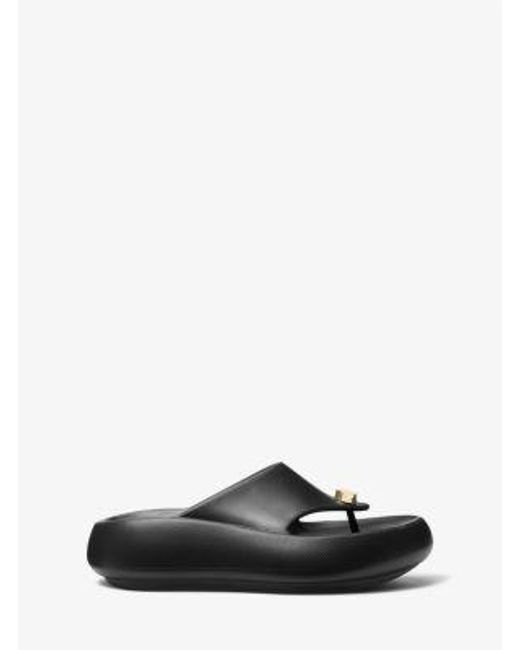 Michael Kors White Splash Platform Sandal