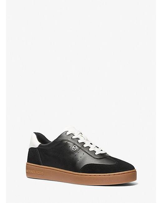 Michael Kors Black Scotty Leather Sneaker for men