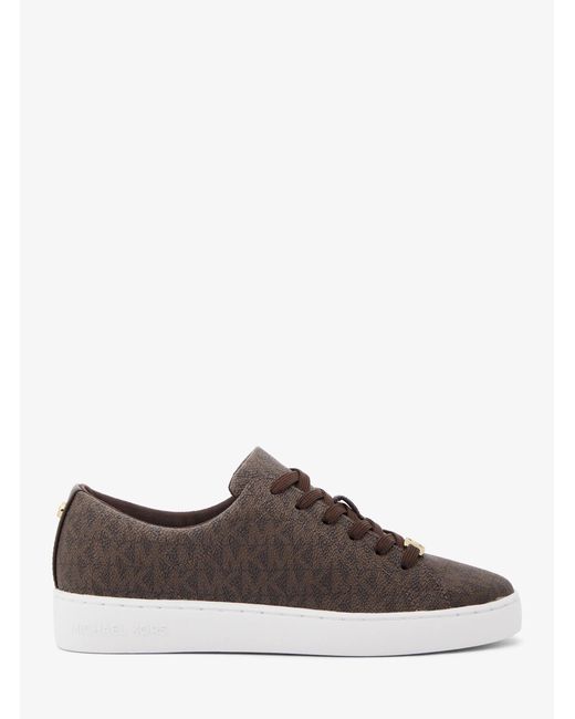 MICHAEL Michael Kors Brown Mk Keaton Signature Logo Trainers