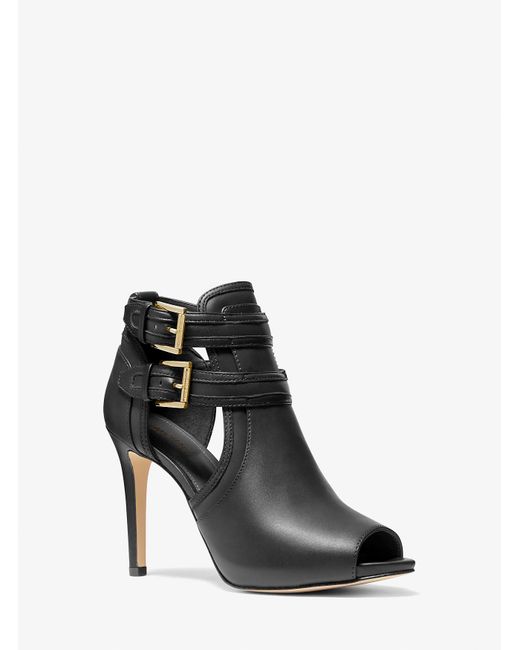 Mk Bottine Blaze En Similicuir À Bout Ouvert Michael Kors Outlet en coloris Black