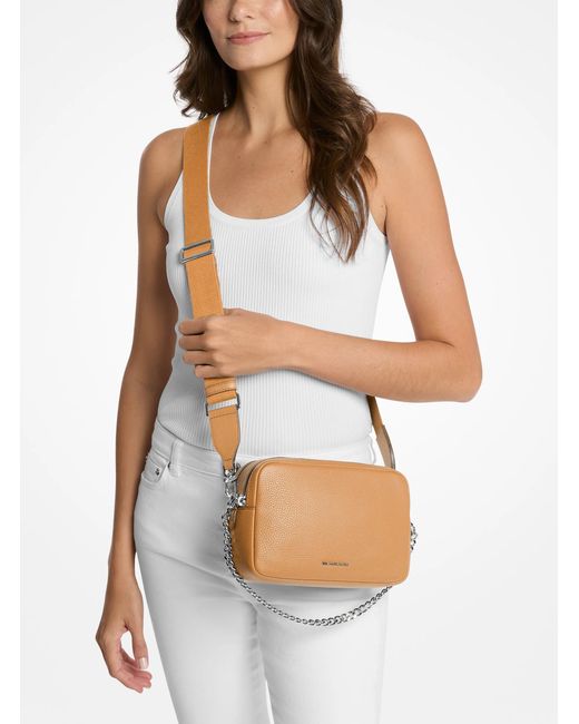 MICHAEL Michael Kors Natural Mk Bryant Medium Pebbled Leather Camera Crossbody Bag