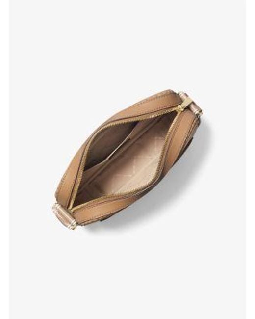 Michael Kors Natural Maeve Large Signature Logo Crossbody Bag