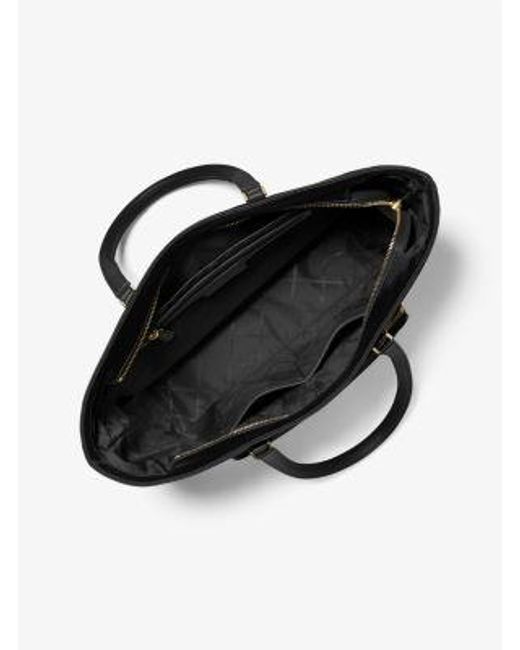 Michael Kors Black Mk Cara Large Nylon Tote Bag