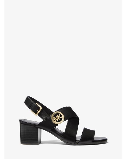 MICHAEL Michael Kors White Mk Vera Leather Sandal