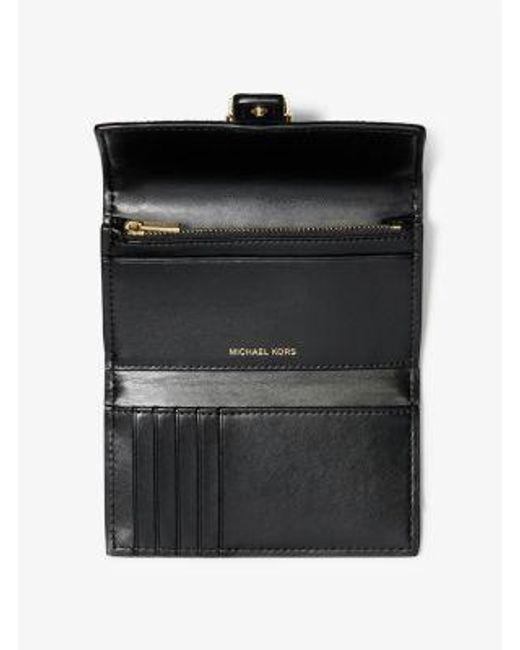 MICHAEL Michael Kors Gray Nolita Medium Signature Logo Tri-Fold Wallet