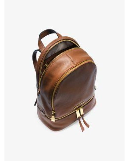 MICHAEL Michael Kors Brown Rhea Medium Leather Backpack