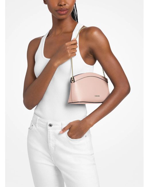 MICHAEL Michael Kors Pink Mk Athena Small Leather Convertible Clutch