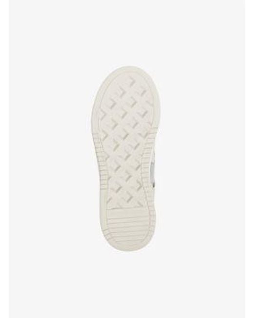 Michael Kors White Lexi Embellished Mixed-Media Sneaker