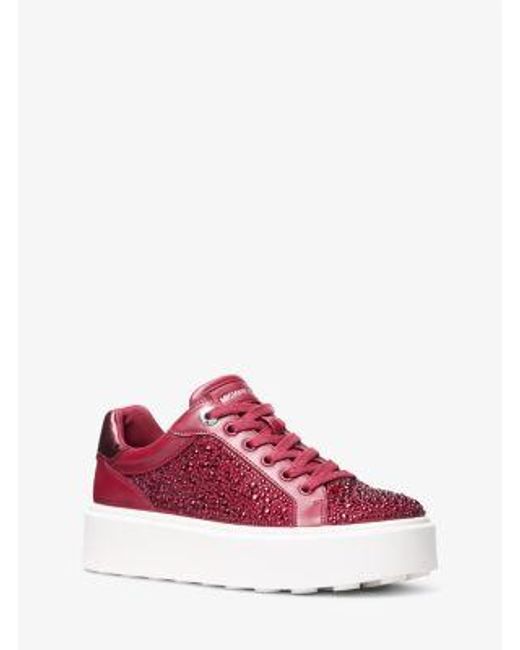 Michael Kors Pink Romey Embellished Platform Sneaker