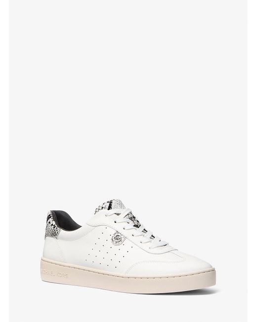 Mk Basket Scotty En Cuir Effet Serpent En Relief MICHAEL Michael Kors en coloris White