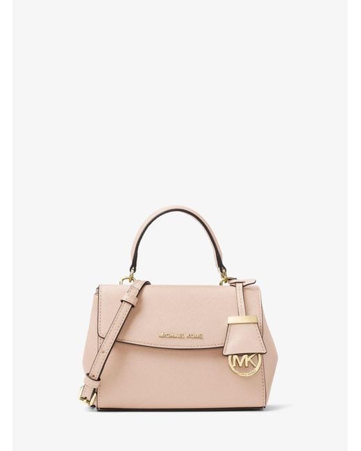 Michael Kors Ava Extra-small Saffiano Leather Crossbody in Pink