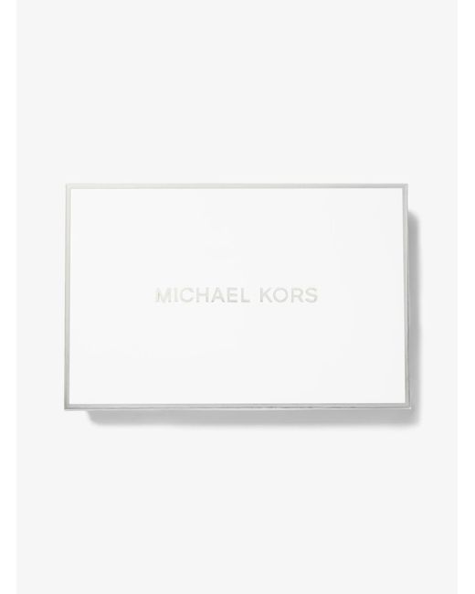MICHAEL Michael Kors Red Pebbled Leather Zip-Around Card Case