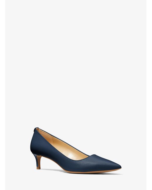 MICHAEL Michael Kors Blue Alina Flex Leather Kitten Pump