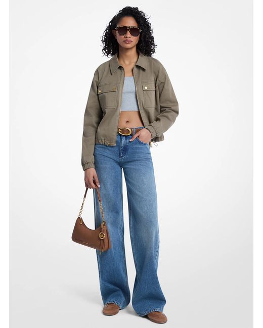 MICHAEL Michael Kors Blue Mk Stretch Cotton Chino Jacket