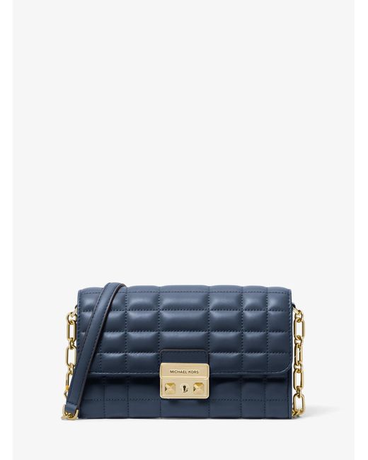 MICHAEL Michael Kors Blue Mk Tribeca Leather Convertible Crossbody Bag