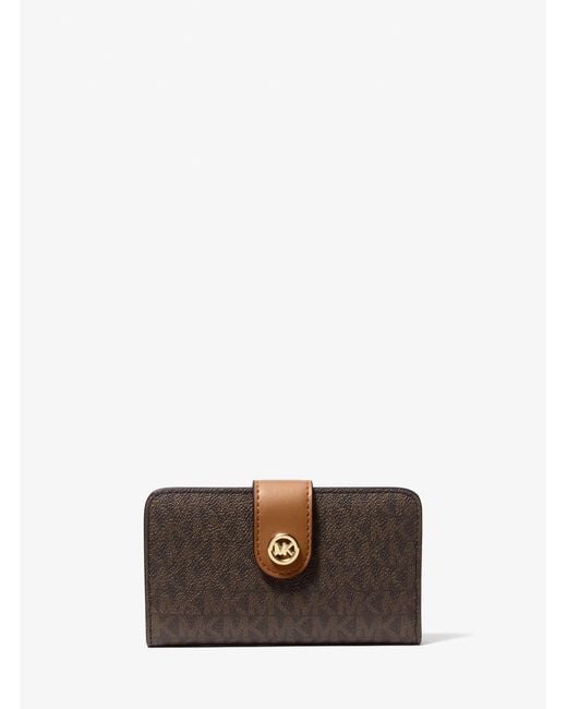 Michael Kors White Mk Pop Charm Medium Signature Logo Wallet