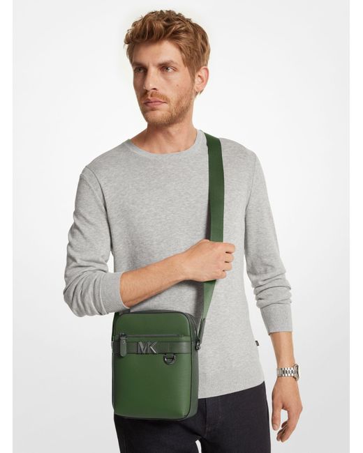 Bolsa de hombro Hudson de piel Michael Kors de hombre de color Green